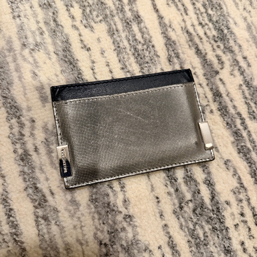 Balenciaga Black and Gray Card Holder